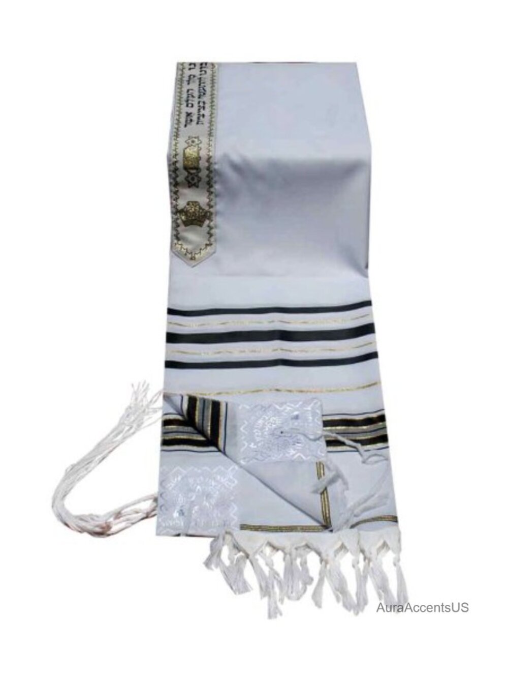 Acrylic Tallit Prayer Shawl Imitation Wool Wrap Neck Style